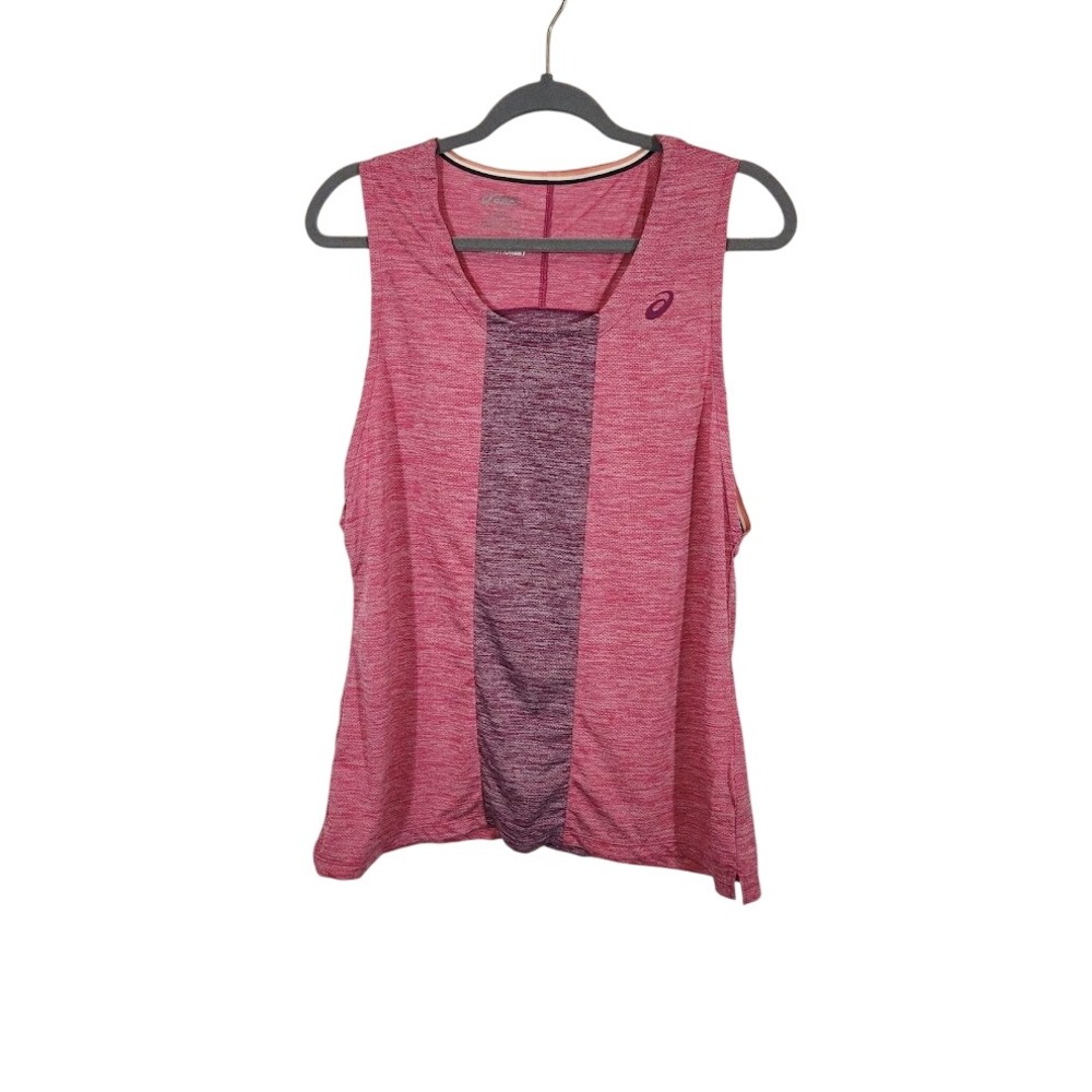 Asics Womens Running Tank Top Sleeveless Athletic Activewear Pink Purple - Large